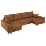 Narożnik DORIAN U - uniwersalny - pomarańczowy, struktura