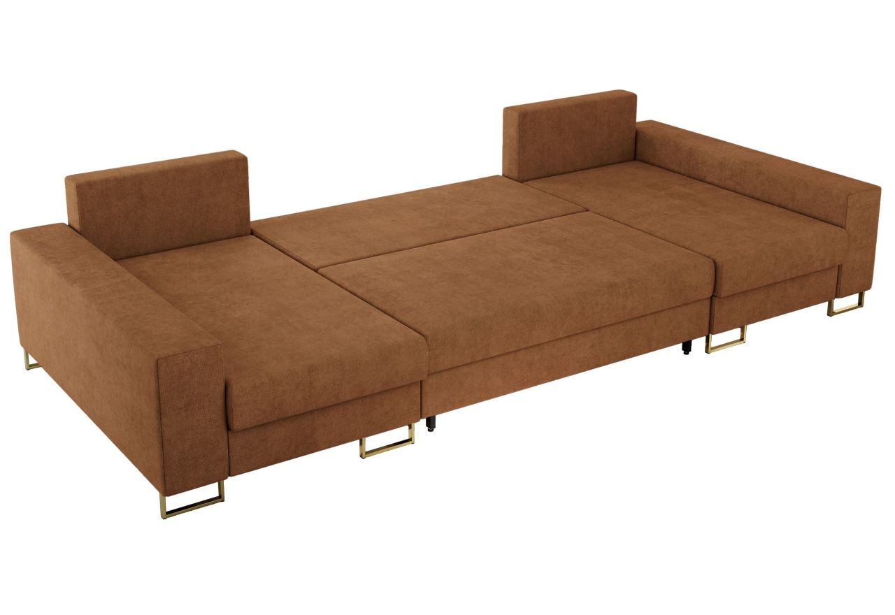 Narożnik DORIAN U - uniwersalny - pomarańczowy, struktura