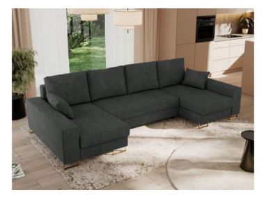 Narożnik DORIAN U - uniwersalny - ciemnoszary, struktura