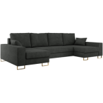 Narożnik DORIAN U - uniwersalny - ciemnoszary, struktura