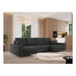 Narożnik DORIAN U - uniwersalny - ciemnoszary, struktura