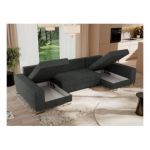 Narożnik DORIAN U - uniwersalny - ciemnoszary, struktura