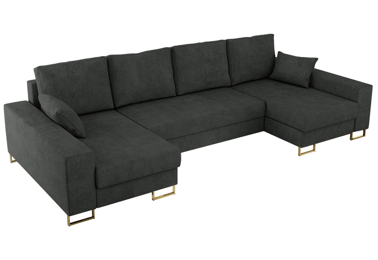 Narożnik DORIAN U - uniwersalny - ciemnoszary, struktura