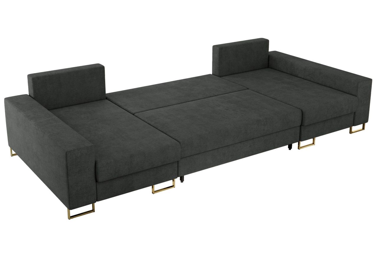 Narożnik DORIAN U - uniwersalny - ciemnoszary, struktura