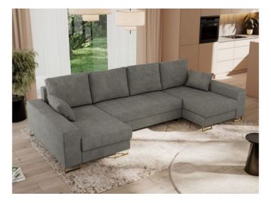 Narożnik DORIAN U - uniwersalny - szary, struktura