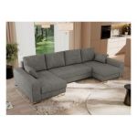 Narożnik DORIAN U - uniwersalny - szary, struktura