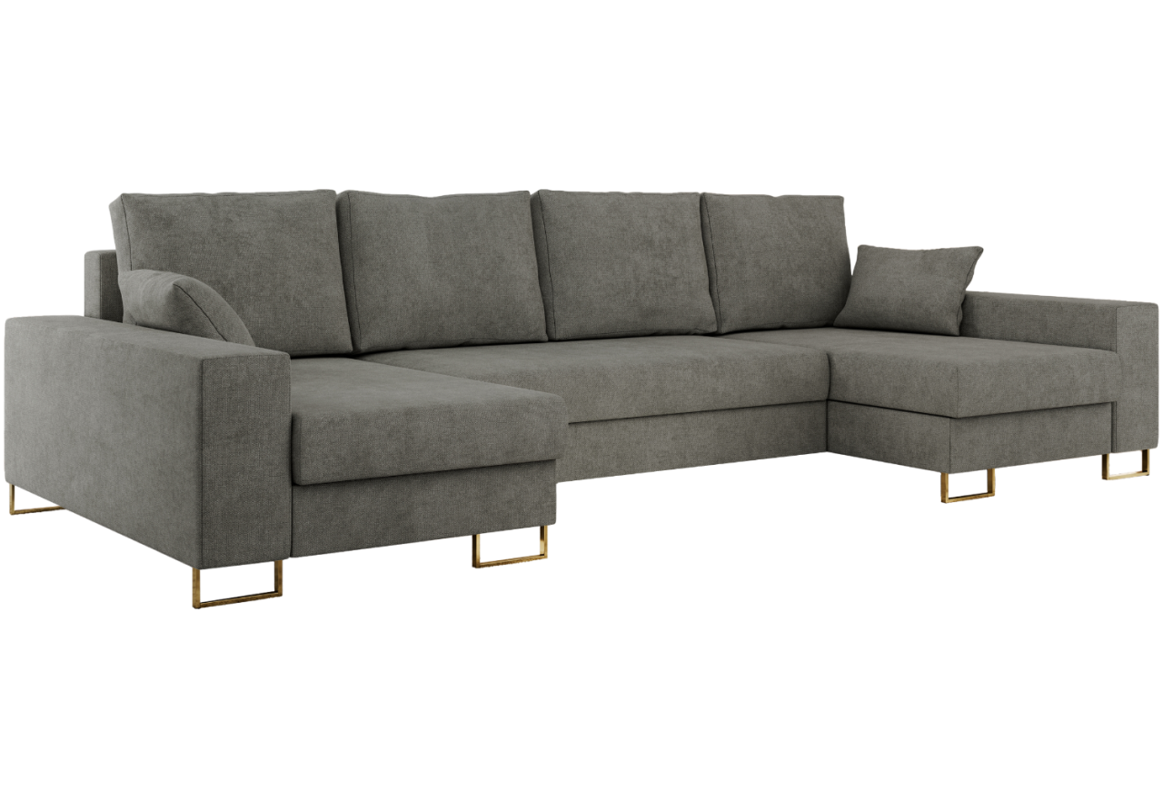 Narożnik DORIAN U - uniwersalny - szary, struktura