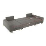 Narożnik DORIAN U - uniwersalny - szary, struktura