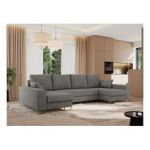 Narożnik DORIAN U - uniwersalny - szary, struktura