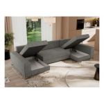 Narożnik DORIAN U - uniwersalny - szary, struktura