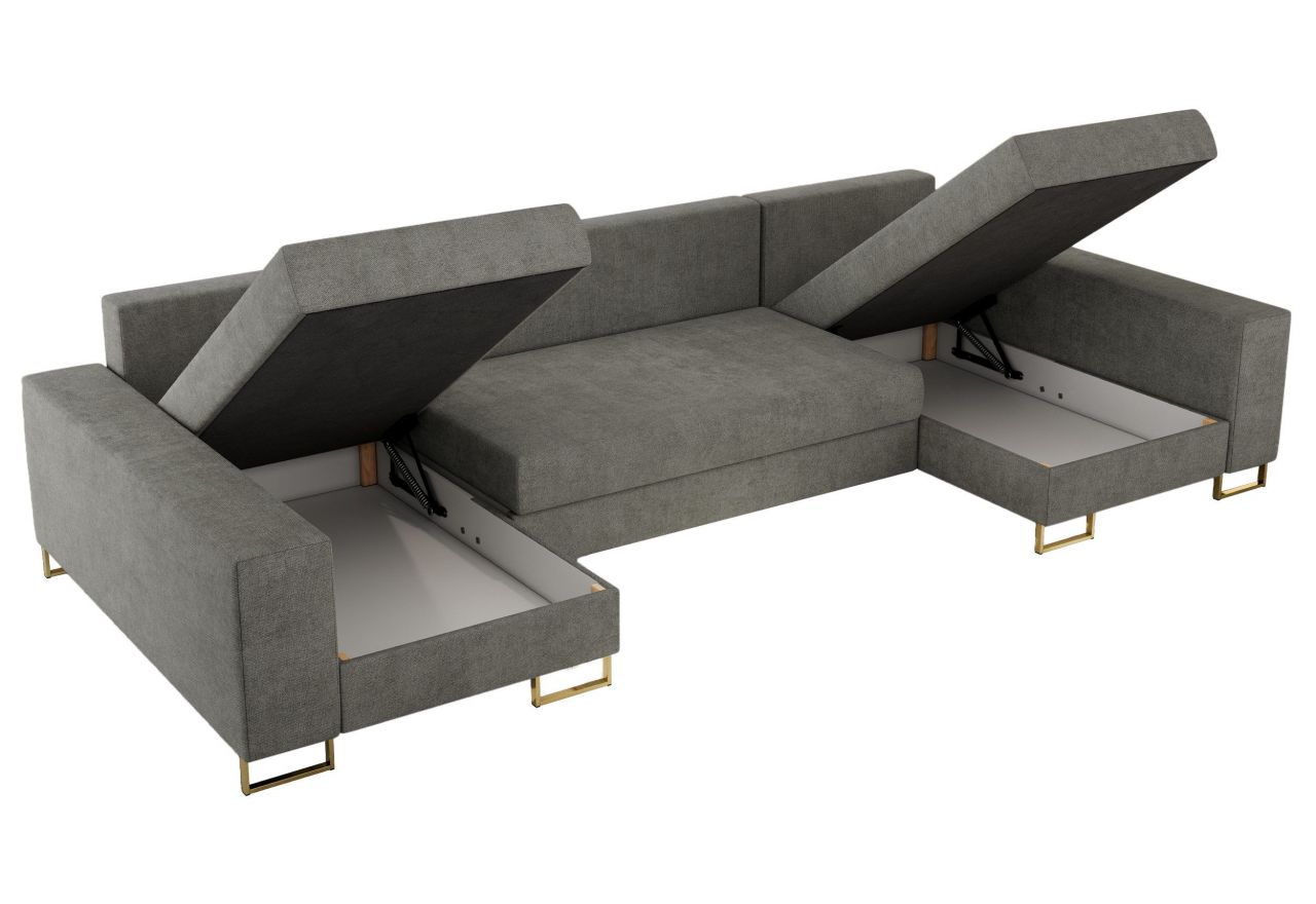 Narożnik DORIAN U - uniwersalny - szary, struktura