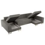 Narożnik DORIAN U - uniwersalny - szary, struktura