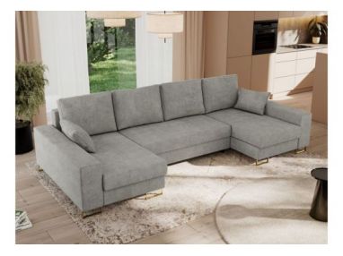 Narożnik DORIAN U - uniwersalny - jasnoszary, struktura