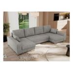 Narożnik DORIAN U - uniwersalny - jasnoszary, struktura