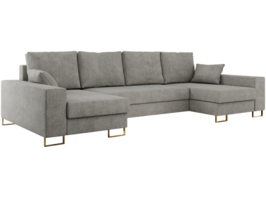 Narożnik DORIAN U - uniwersalny - jasnoszary, struktura