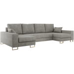 Narożnik DORIAN U - uniwersalny - jasnoszary, struktura