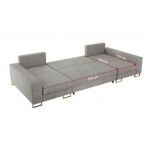 Narożnik DORIAN U - uniwersalny - jasnoszary, struktura