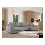 Narożnik DORIAN U - uniwersalny - jasnoszary, struktura