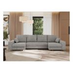 Narożnik DORIAN U - uniwersalny - jasnoszary, struktura