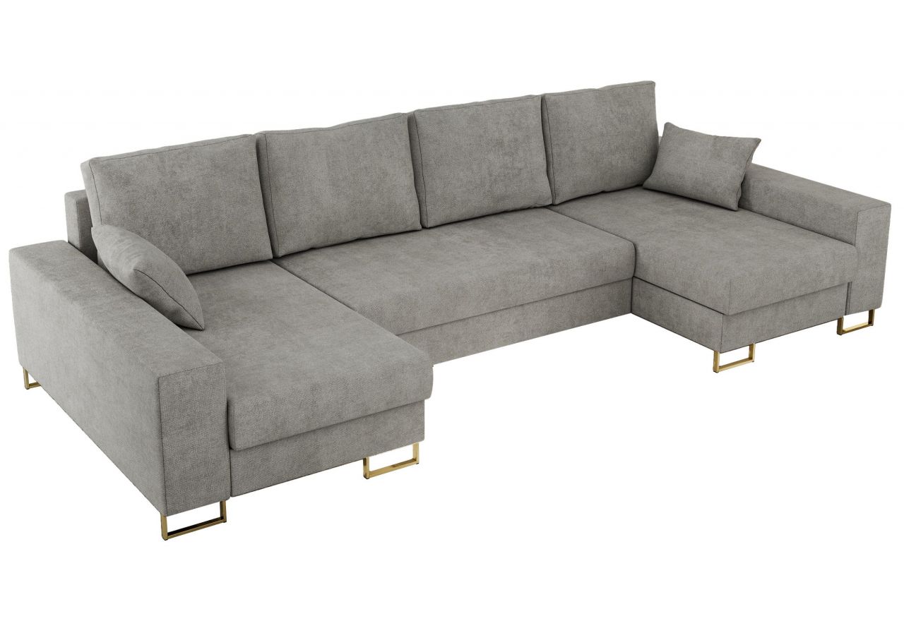 Narożnik DORIAN U - uniwersalny - jasnoszary, struktura