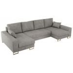 Narożnik DORIAN U - uniwersalny - jasnoszary, struktura