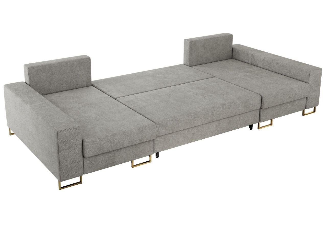 Narożnik DORIAN U - uniwersalny - jasnoszary, struktura