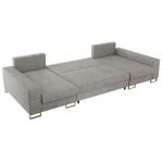 Narożnik DORIAN U - uniwersalny - jasnoszary, struktura