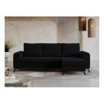 Narożnik HUGO L - uniwersalny - czarny, boucle