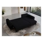 Narożnik HUGO L - uniwersalny - czarny, boucle