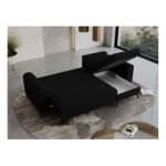 Narożnik HUGO L - uniwersalny - czarny, boucle