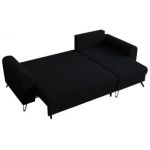 Narożnik HUGO L - uniwersalny - czarny, boucle