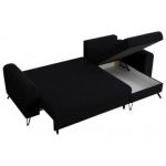 Narożnik HUGO L - uniwersalny - czarny, boucle