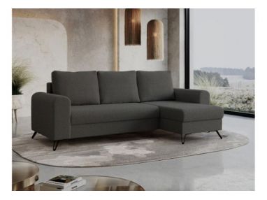 Narożnik HUGO L - uniwersalny - ciemnoszary, boucle