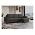 Narożnik HUGO L - uniwersalny - ciemnoszary, boucle