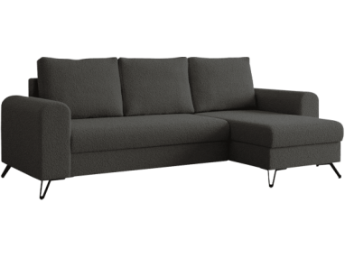 Narożnik HUGO L - uniwersalny - ciemnoszary, boucle