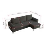 Narożnik HUGO L - uniwersalny - ciemnoszary, boucle