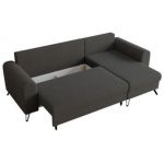 Narożnik HUGO L - uniwersalny - ciemnoszary, boucle