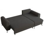 Narożnik HUGO L - uniwersalny - ciemnoszary, boucle