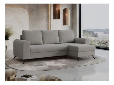 Narożnik HUGO L - uniwersalny - jasnoszary, boucle