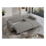 Narożnik HUGO L - uniwersalny - jasnoszary, boucle