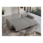 Narożnik HUGO L - uniwersalny - jasnoszary, boucle