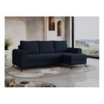 Narożnik HUGO L - uniwersalny - ciemnoniebieski, boucle