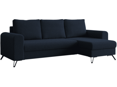 Narożnik HUGO L - uniwersalny - ciemnoniebieski, boucle