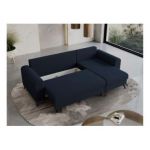 Narożnik HUGO L - uniwersalny - ciemnoniebieski, boucle