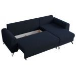 Narożnik HUGO L - uniwersalny - ciemnoniebieski, boucle