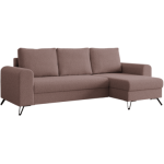 Narożnik HUGO L - uniwersalny - różowy, boucle