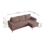 Narożnik HUGO L - uniwersalny - różowy, boucle