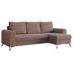 Narożnik HUGO L - uniwersalny - różowy, boucle