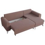 Narożnik HUGO L - uniwersalny - różowy, boucle