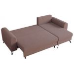 Narożnik HUGO L - uniwersalny - różowy, boucle